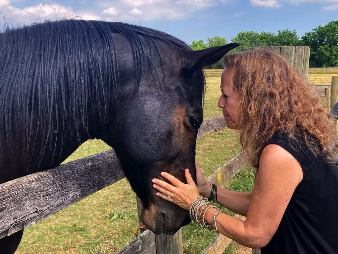 Donna Sue Rosenthal with a horse